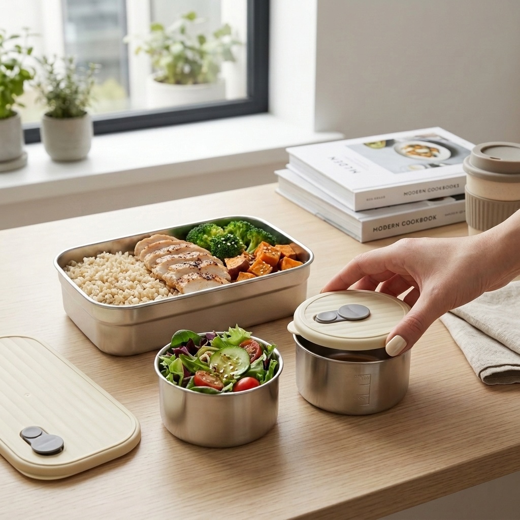 Meal Preparation - Conjunto de Caixa Bento em Aço