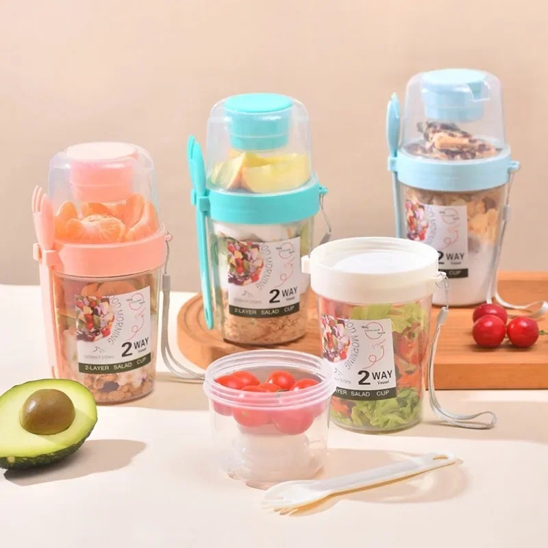 Meal Preparation - Copo de salada portátil, copo duplo