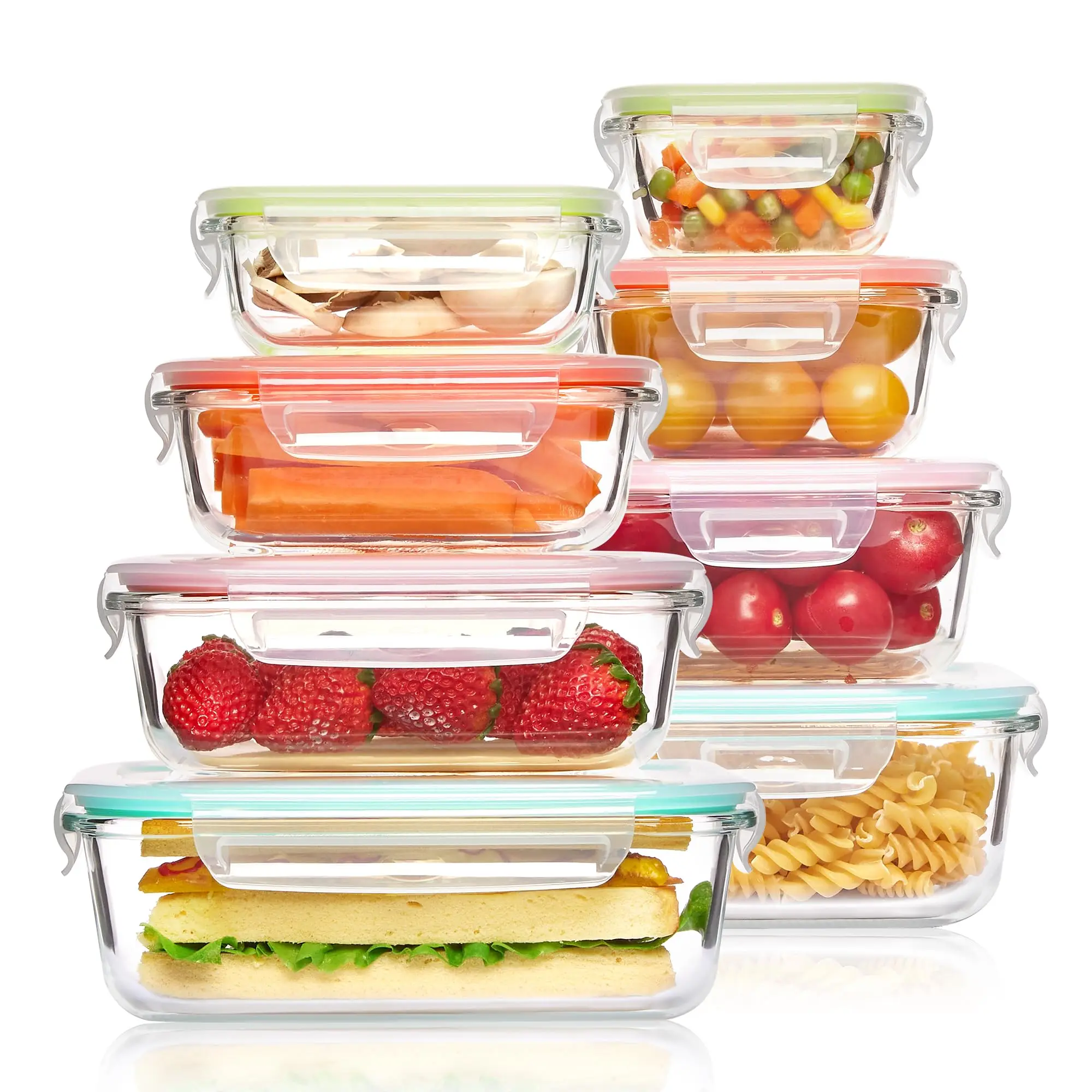 Meal Preparation - Lancheira de vidro, recipientes para armazenamento
