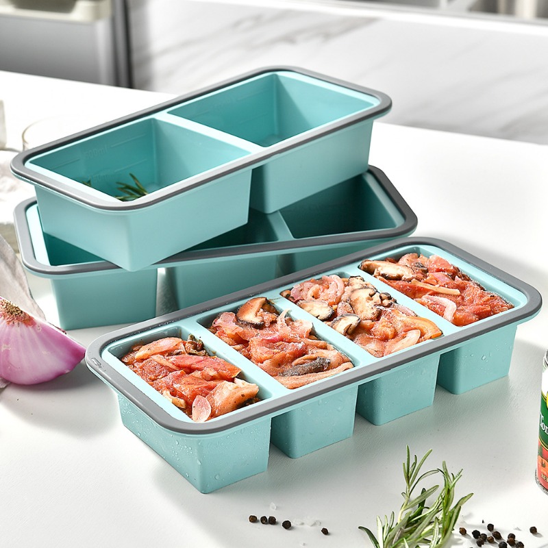 Meal Prep Template - Formas Grandes de Silicone para Congelar