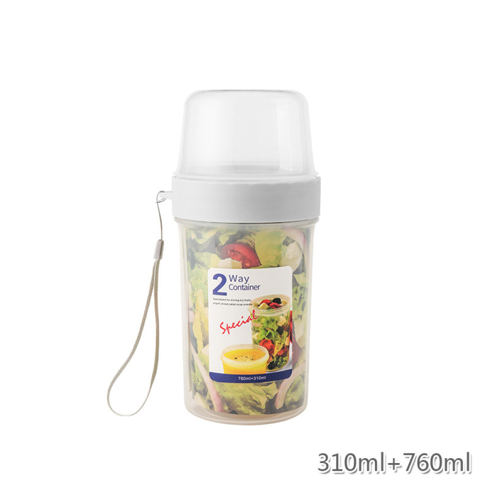 Meal Prep Yogurt - Recipiente Portátil de Dupla Camada à
