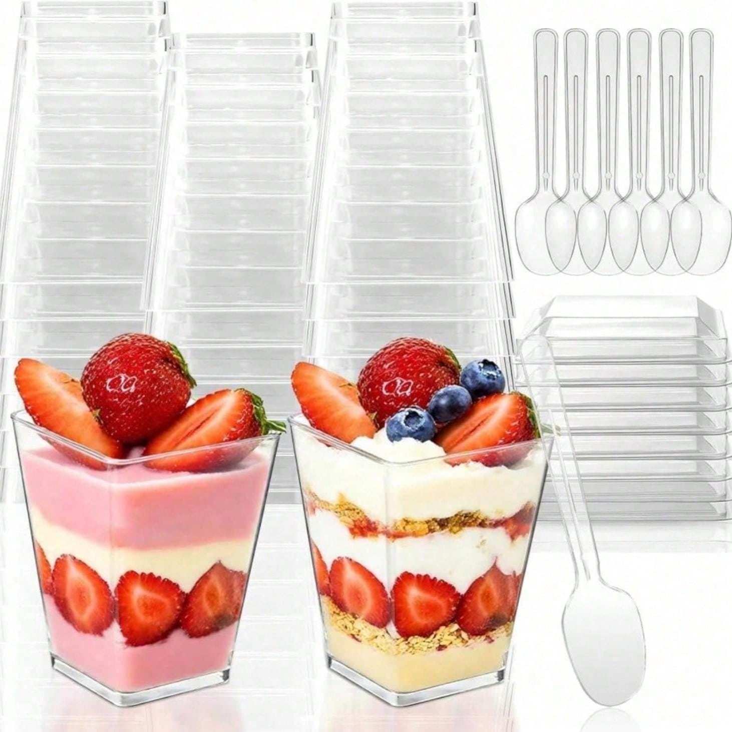 50 Copos Plásticos Transparent - Meal Prep Template avaliação e preço
