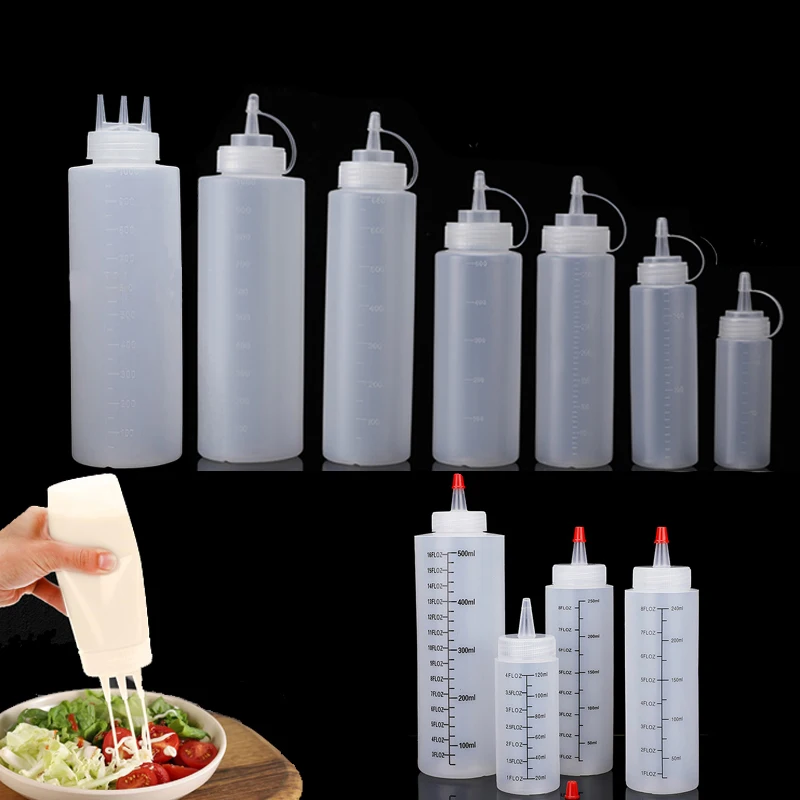 1 pçs vazio 120ml-1000ml pe pl - Sauce Squeeze Bottle avaliação e preço