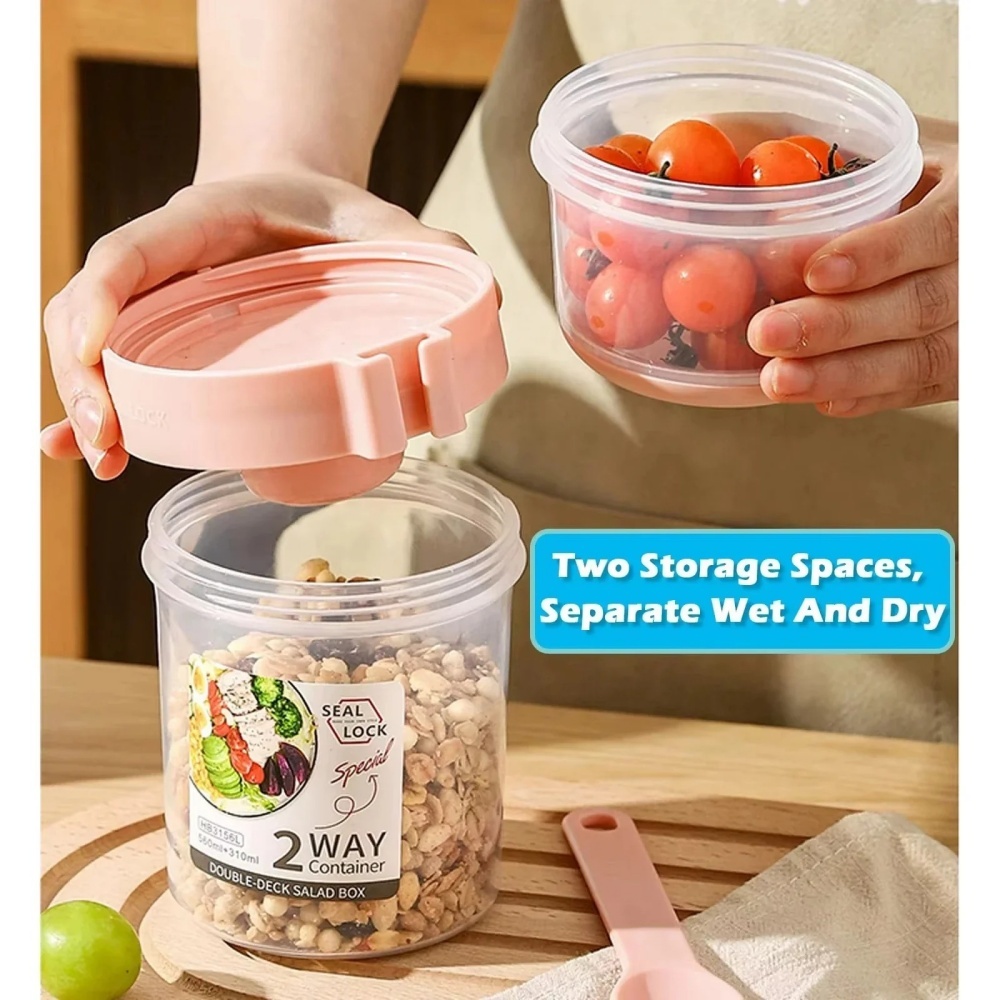 Copo de salada portátil copo d - Meal Prep Jar avaliação e preço