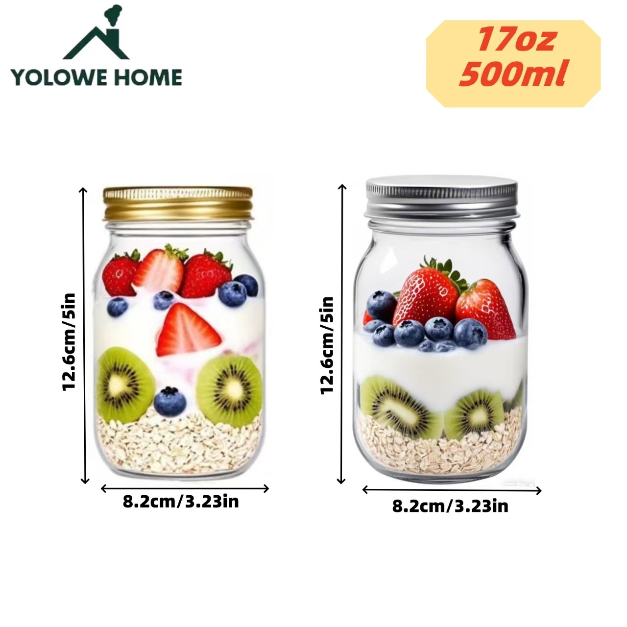Conjunto de 6 ou 12 Potes de V - Meal Prep Jar avaliação e preço
