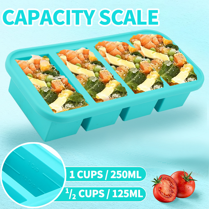 4 moldes cobertos de silicone  - Meal Prep Template avaliação e preço