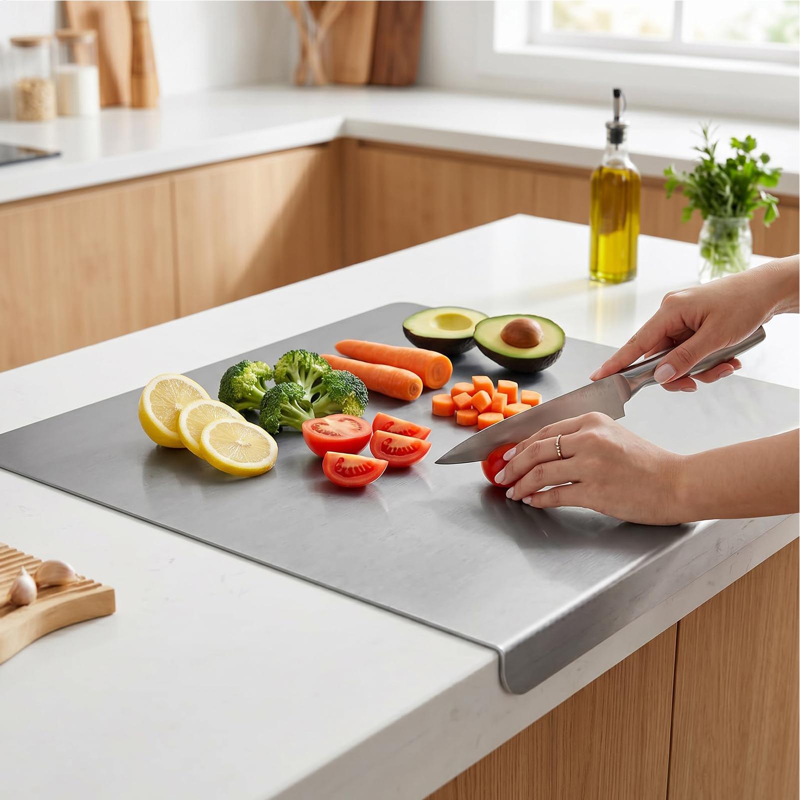 Tábua de Corte de Aço Inoxidáv - Meal Prep Cutting avaliação e preço