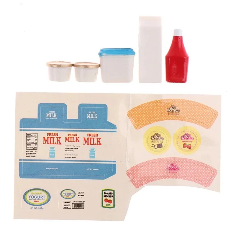 5 pçs/set 1:12 casa de bonecas - Meal Prep Yogurt avaliação e preço